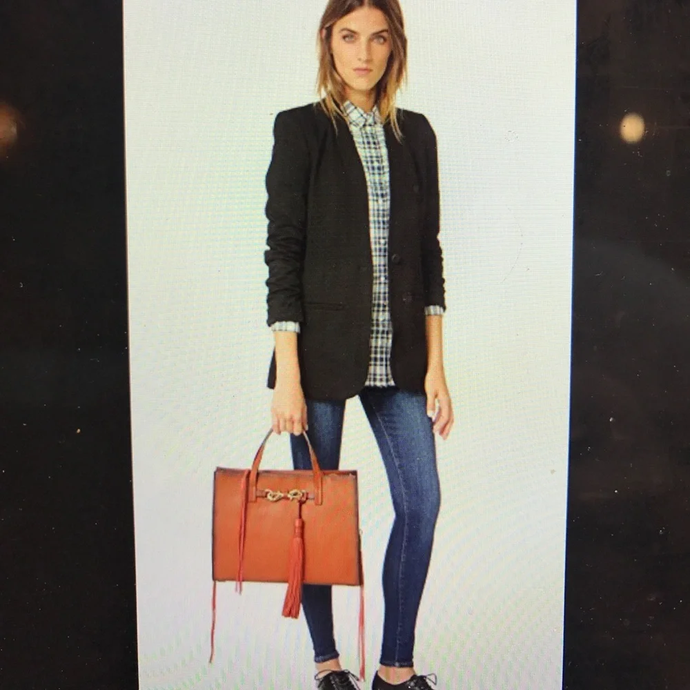 Rebecca Minkoff Florence Cognac Leather Tote with Tassel - Picture 3 of 12